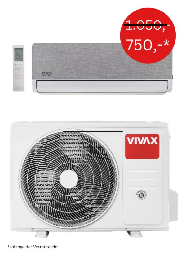 H+ Design Wandgerät 3,5 kW silber Set